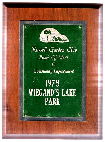 1978 - Russell Garden Club award.jpg